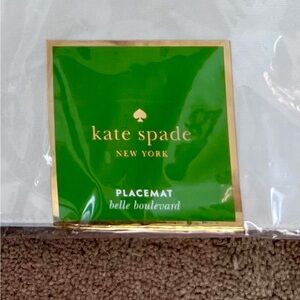 Kate Spade Belle Boulevard placements- cream- rectangular- set of four- NEW